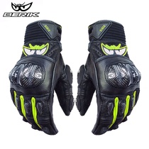 Large Eye Motorcycle Riding Motor Bike Carbon Fiber Anti-Fall Season Windproof breathable Touch Screen Genuine Leather Racing driver sleeve