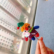 Clown Handling Key 031 Handmade Diy Hook Wool Cover Cout Tutorial Non - Finished Electronic Graphics of Doll Doll