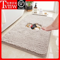 TVNW bathroom absorbent floor mat thickened toilet door mat entrance door home mat bathroom carpet non-slip mat