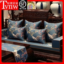 TVNW Chinese sofa cushion mahogany furniture cushion Chinese style embroidery solid wood chair cushion Arhan bed seat cushion non-slip