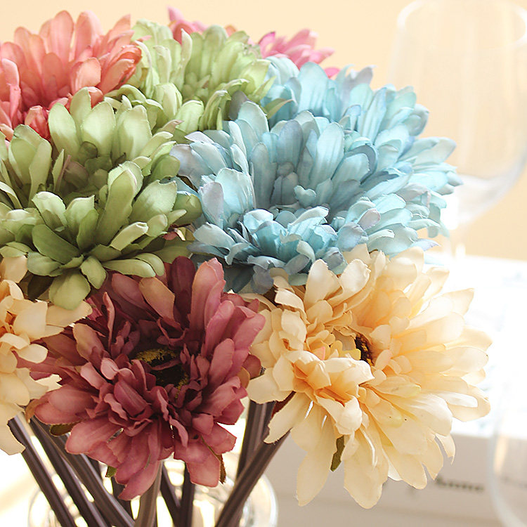 高品质仿真假花高级客厅电视柜装饰办公室田园桌面摆设美式防真花_7折