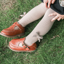 Han Edition Childrens Concorde Pantyhose Spring and Autumn Girl Bow Bottle Bottle Newborn Baby Pants Socks Can be opened