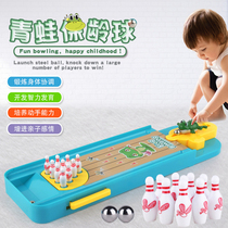 Childrens table toys Mini bowling Parent-child interactive puzzle game Indoor table marbles launch Billiards class
