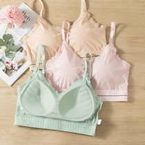 Net Red Beauty Back Harness Bra Integrated Vest U Type Rag Inset Icing Silk Small Chest Sexy Students Coalesch Wrap Breast