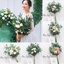 Bride Holder Flower Ball Forest Series Simulation Flower Wedding Photo Studio Model Photo Props Wedding Eternal Flower Bouquet