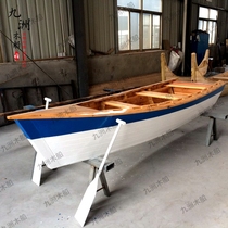 Wooden boat European-style wooden boat Hand boating Sightseeing tour boat Wedding photography boat Landscape Wooden boat Handicrafts