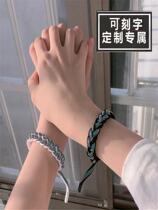 A pair of boyfriends exclusive small leather case wrists for boyfriends existing girlfriends small leather band Couples bracelet for boyfriends existing girlfriends small leather band Couples bracelet for boyfriends existing girlfriends