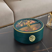 Light Extravagant Dried Fruit Pan Double nut containing box Sub-grid with lid swivel Candy Box Home American Mesh Red Fruit Tray