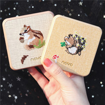 NOVO embroidery eyeshadow plate ins Super fire pearlescent earth color daily makeup parity student Net red eyeshadow eyeliner