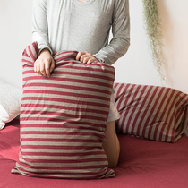 Autumn clothes fabric cotton pillowcase a pair of knitted Tianzhu cotton pure cotton pillowcase thick pillow leather single