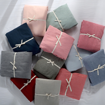 Nude Sleeping Knitted Cotton Sheet Single Cotton Cotton 100% Pure Color Simple Double Bed Single Quilt