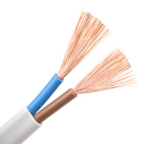 National standard pure copper wire household white sheathed wire 2 core RVV1 5 2 5 square copper core fine soft wire power cord