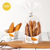 French frankincense slices cheese packaging paper box transparent baking pastry bread snack packaging bag 50 sets