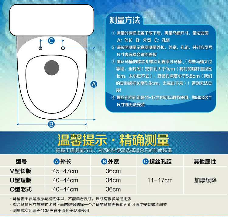 确认马桶盖的样式,不同样式的马桶盖安装是没问题,但是装上不仅影响