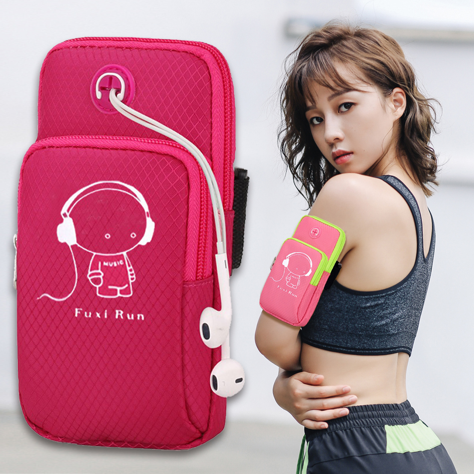 Use Sports mobile phone arm bag on arm mobile phone case strap arm arm arm bag wrist bag wrist bag running mobile phone storage female