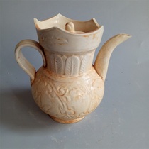 High imitation Song Jingdezhen Hutian Kiln White Porcelain Monk Hat Pot Antique Antique Antique Porcelain Collection Retro Decoration Play
