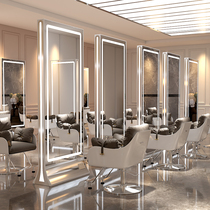 Net celebrity barber shop mirror table Hair salon special tide shop hair mirror table double-sided hair cutting hot dyeing mirror beauty makeup mirror
