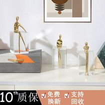 Brass Little Golden Man Nordic Creative Villa Club Home Office Figures Bookshelf Ornaments Bookcase Decoration