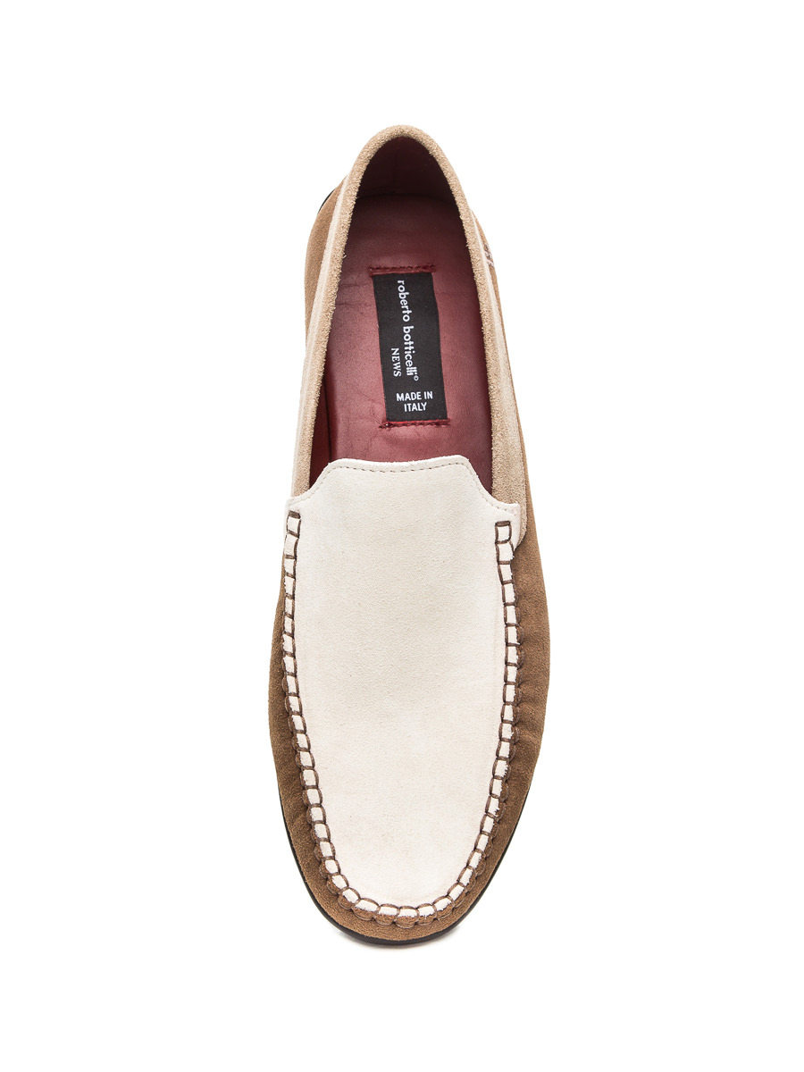 roberto botticelli 米棕拼色拼接驾驶鞋