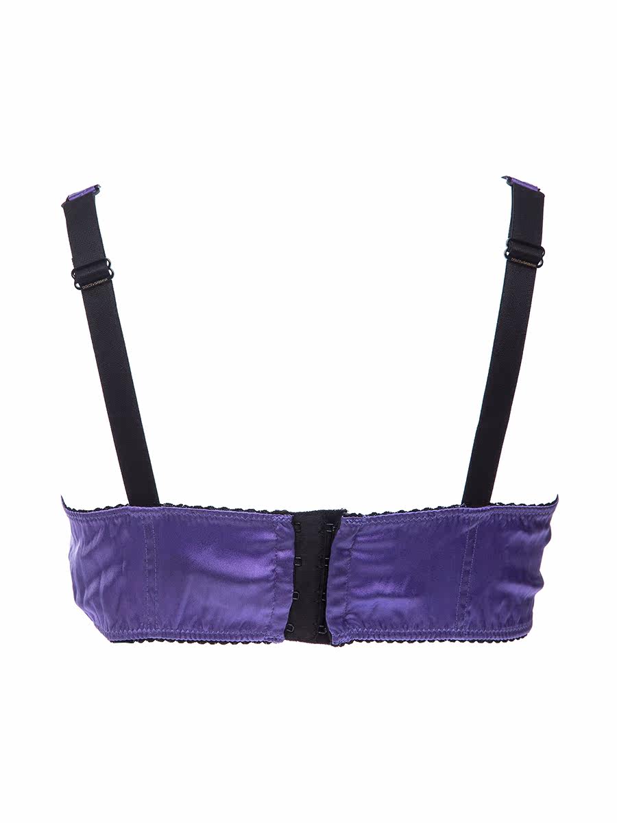 dolce&gabbana 紫色缎面3/4杯薄款塑形文胸