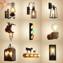Nordic retro industrial style creative personality living room dining room bedroom bar Shop restaurant aisle corridor wall lamp