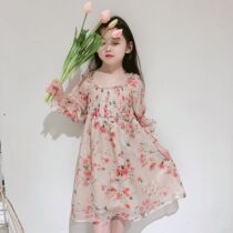2020 Spring Summer Girls Broken Flowers Son Ensemble Dress Woman Baby Real Silk Flowers Skirt Fairy Skirt