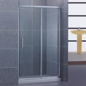 沐易堂淋浴房一字形定制 钢化玻璃浴室移门定做沐浴房隔断屏风