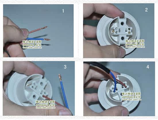 灯饰灯具配件/台灯灯头灯座/e27全牙灯头灯座/e27卡式安装/白色