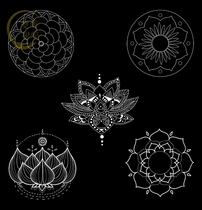 Mandala cloth face gold hand drawing coloring diy painting novice practice (Coloring World)