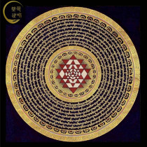 Six-character mantra mantra mandala thangka cloth surface gold hand-painted color diy color dress hand painting (color world)