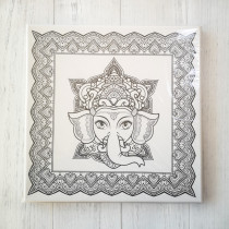 Like the God of Wealth painting diy hand-painted coloring painting cloth surface decompression meditation decorative painting (Coloring World)