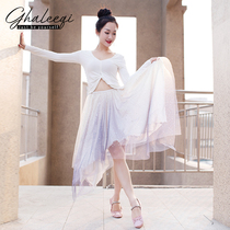 Ge Liqi belly dance 2021 new suit summer dance dress star yarn dress comfortable ballet practice suit