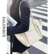 Salonbus Salary Raise Day Advanced Sense Leather Single Shoulder Tot Pack Commuter Pack Lady Capacity Cowboy Smile Pack
