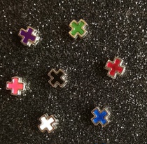 DIY accessories Two-angle triangle two-way three-way straight hole multi-color Crystal Jesus Cross Virgin Card bracelet Rosary beads