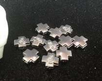 Rosary bracelet DIY accessories Two-angle triangle two-way three-way straight hole Silver Virgin holding Jesus Cross Holy Card