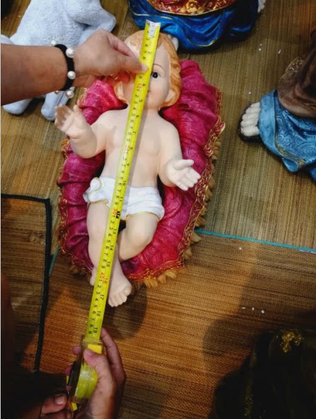 精品1米大型圣诞节马槽组耶稣圣婴圣母若瑟摆件礼品天主教基督教_不