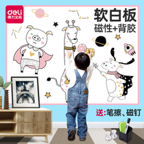Children can write and remove the double magnetic wall stickers of the pairs of the puzzle plate of the double-sided magnetic wall of the pavilion of the pad-bot office with self-adhesive small whiteboard