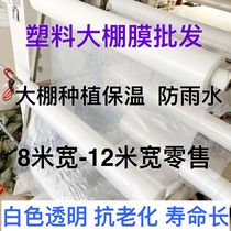 Plastic film cloth 8 meters 9 meters 10 meters 12 meters wide thick white transparent greenhouse film rainwater agricultural insulation film