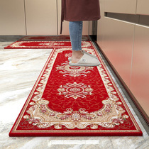 Kitchen floor mat Absorbent oil-absorbing non-slip oil-proof and waterproof floor mat long strips of household entry door mat carpet door mat