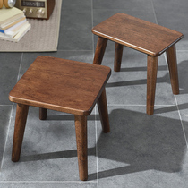 Ai Bing lives in Nordic solid wood for shoe-changing stool living room red small bench about modern low stool chair small stool house