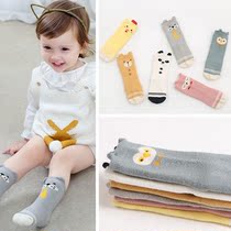 Baby socks Spring and Autumn Winter cotton 0-1 years old 3 months male and female children baby newborn loose mouth middle tube stockings