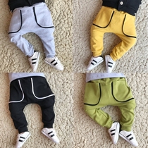 Baby Haren pants big pp pants spring and autumn boys and girls 1-3 years old tide thin cotton trousers spring wear 0