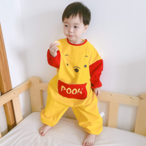 Baby eating one-piece clothes childrens waterproof painting clothes Baby Body Anti-dirty climbing clothes wear clothes