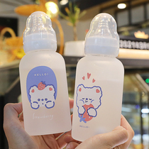 Cute adult bottle adult student girl Cup creative frosted heat-resistant glass Net red nipple sucker Cup