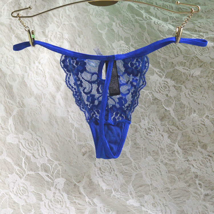 3条包邮 欧美性感细带丁字裤女透明诱惑蕾丝t裤低腰丁子内裤