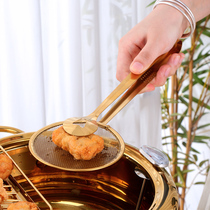 Stainless steel oil filter net oil leakage clip kitchen fry oil spill net oil spoon oil separator oil filter oil clip frying oil leaching clip