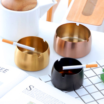 Stainless steel ashtray high-end restaurant KTV windproof creative ashtray large medium and small household Internet cafe office