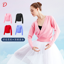 Dance sweater womens long-sleeved adult autumn and winter jacket small shawl winter ballet practice suit outer warm top