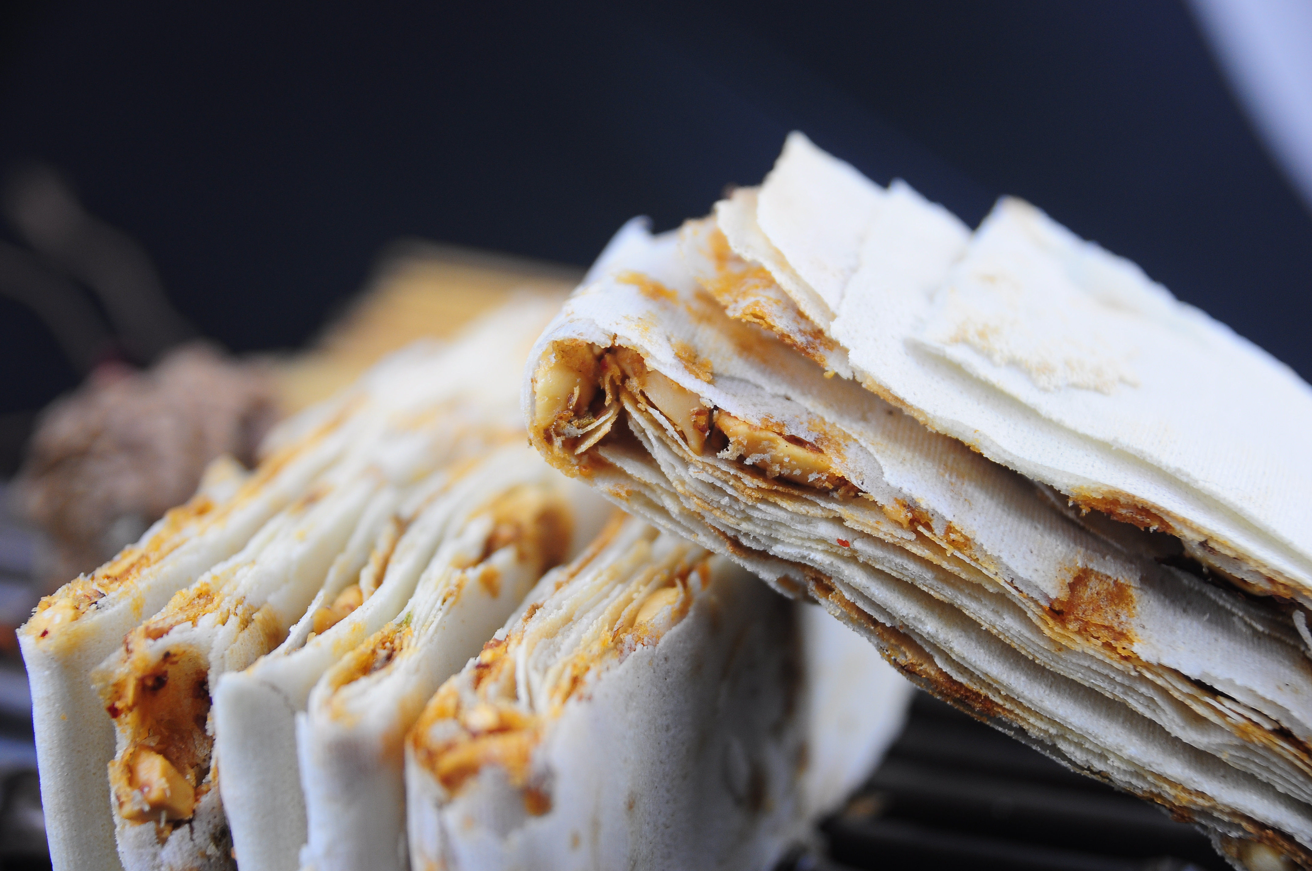 山东特产农家纯手工粗粮杂粮煎饼 夹心无糖 香酥煎饼 香辣花生味