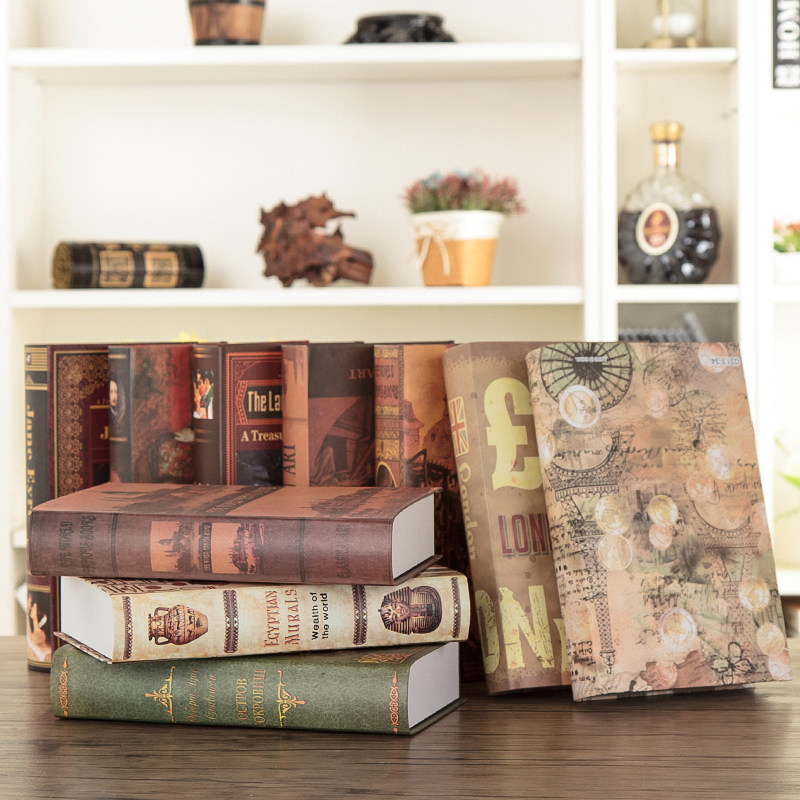 复古做旧装饰品假书仿真书装饰书摆件摆设酒店网咖客厅书柜架道具_7折